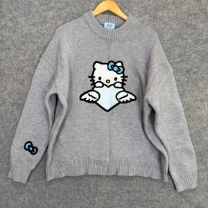 Sanrio Angel Hello Kitty x Forever 21 Knit Sweater Womens Large Oversized Rare